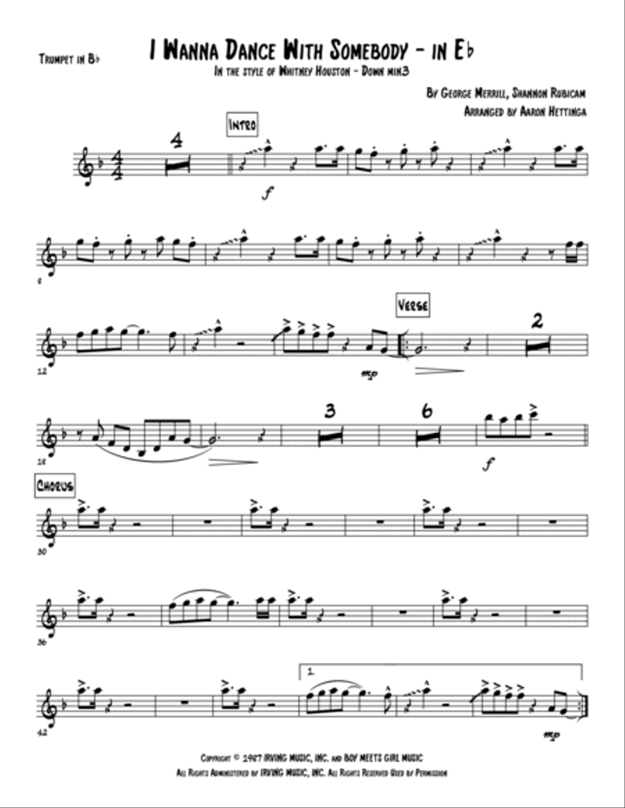 I Wanna Dance With Somebody Small Ensemble scores gallery preview page 3