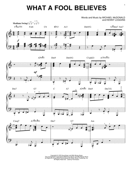 What A Fool Believes [Jazz version] (arr. Brent Edstrom)