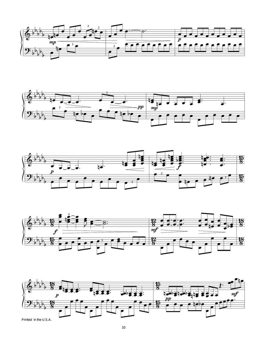Prelude to a Snowfall Piano Solo scores gallery preview page 2