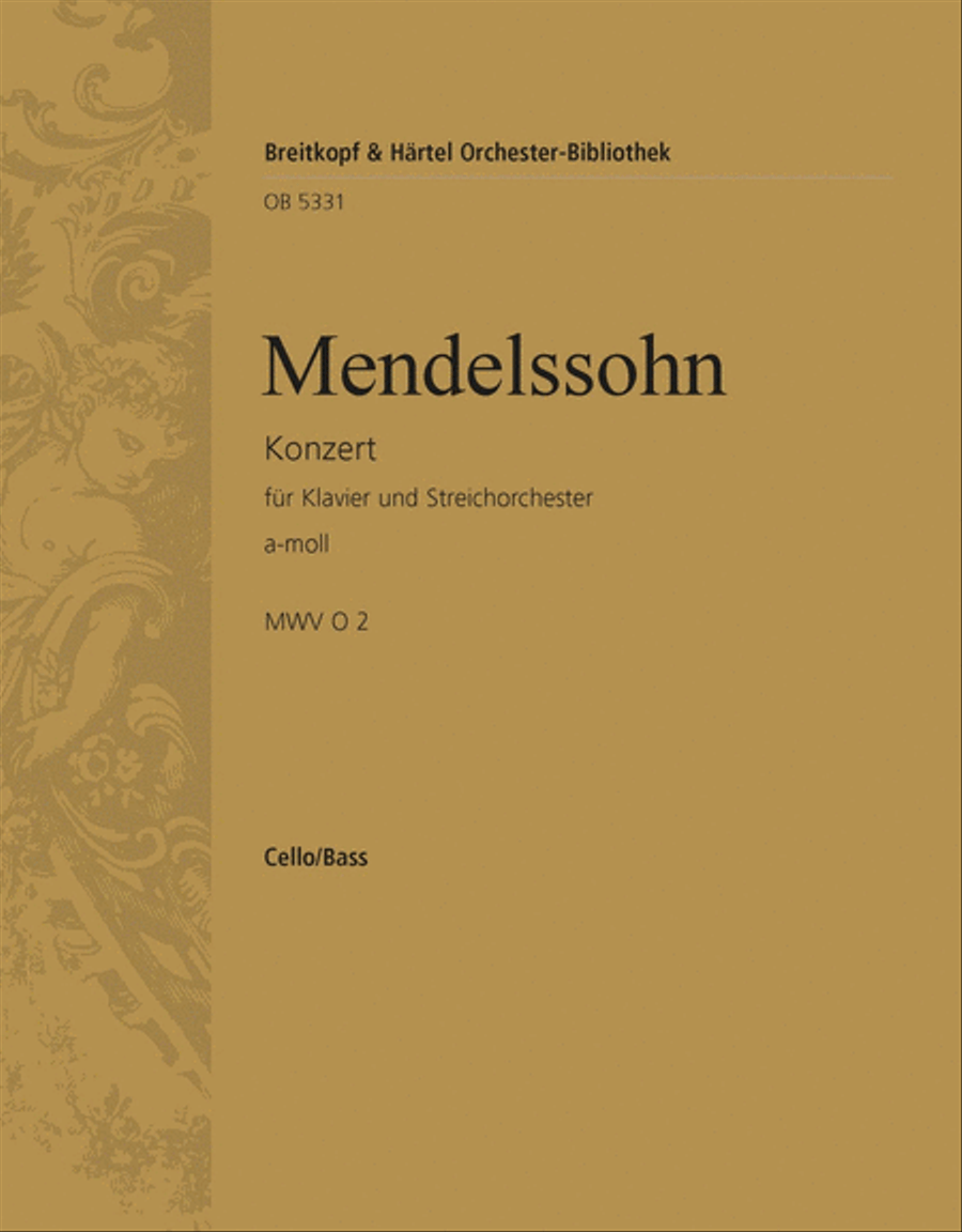 Book cover for Piano Concerto in A minor MWV O 2