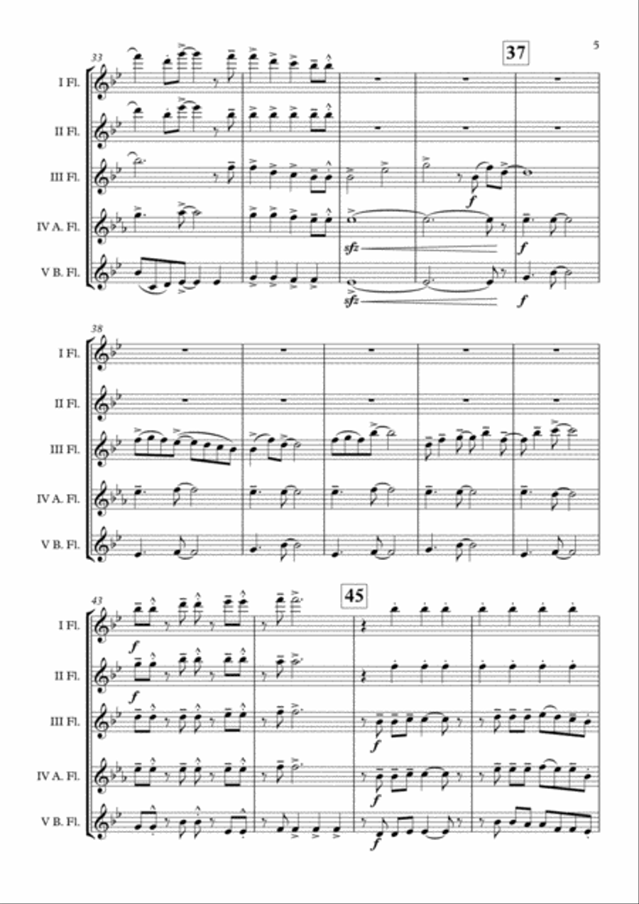 Shut Up And Dance Flute Choir scores gallery preview page 6
