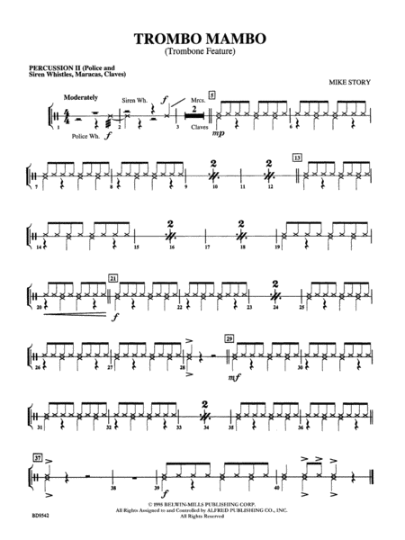 Trombo Mambo (Trombone Feature): 2nd Percussion