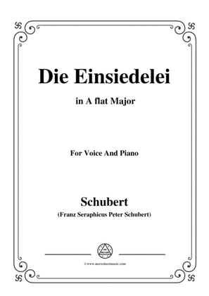 Book cover for Schubert-Die Einsiedelei(The Hermitage),in A flat Major,D.393,for Voice&Piano
