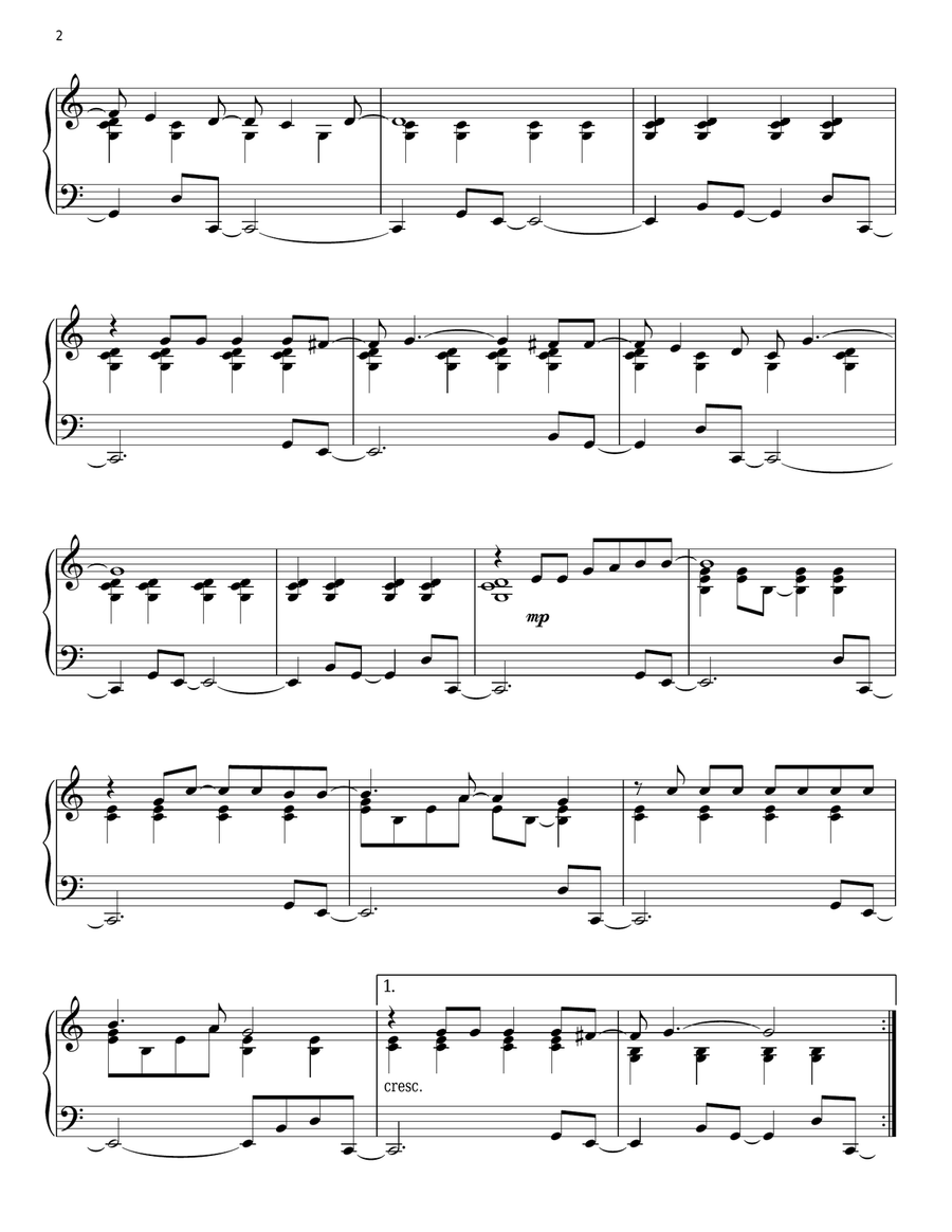 All I Need Piano Solo scores gallery preview page 2