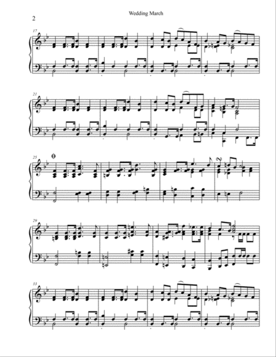 Wedding March Wedding March Piano Solo scores gallery preview page 2