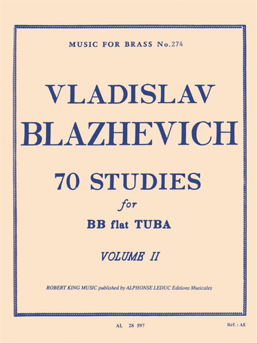 70 Studies for Bb Tuba – Volume II Tuba scores gallery preview page 1
