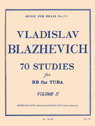 Book cover for 70 Studies for Bb Tuba – Volume II