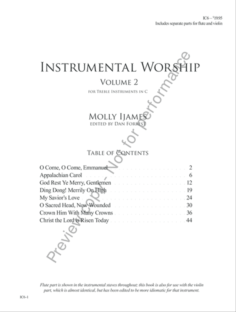 Instrumental Worship Volume 2 - Treble in C Collection / Songbook scores gallery preview page 3