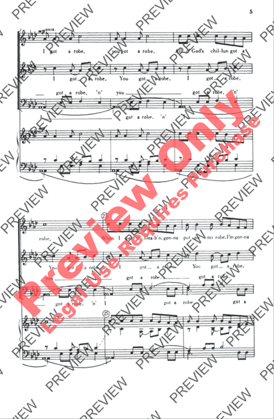 I Got Shoes 4-Part scores gallery preview page 18