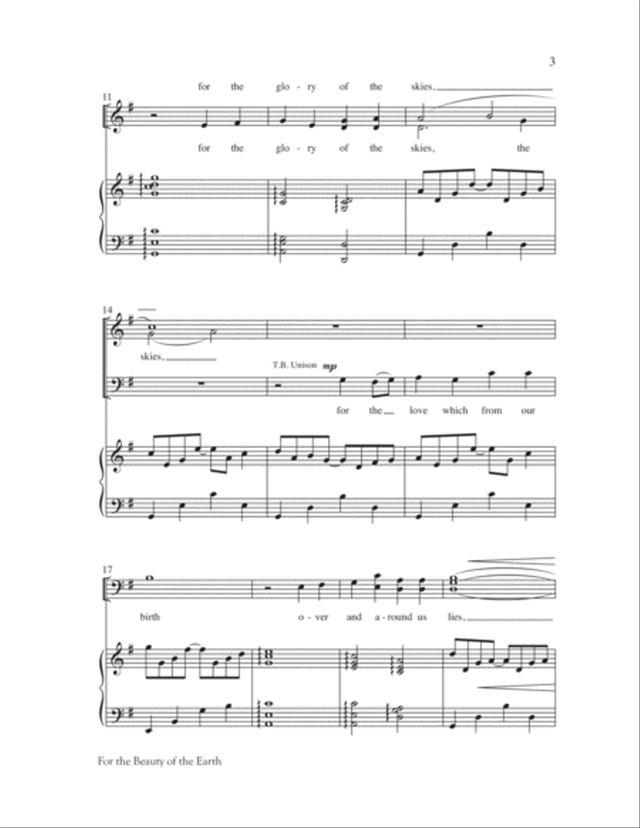 For the Beauty of the Earth 4-Part scores gallery preview page 3