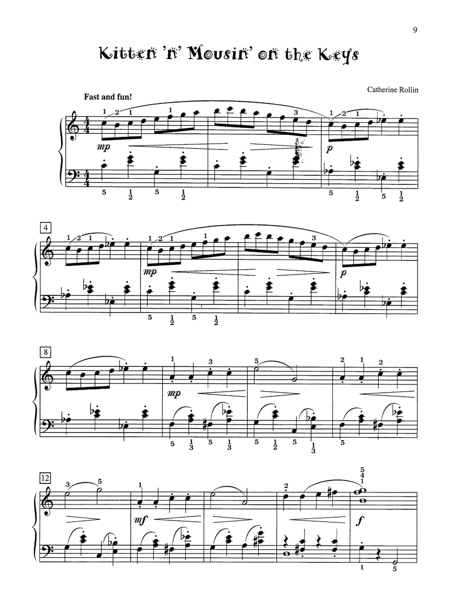 Kitten 'n' Mousin' on the Keys - Piano Solo Piano Solo scores gallery preview page 1