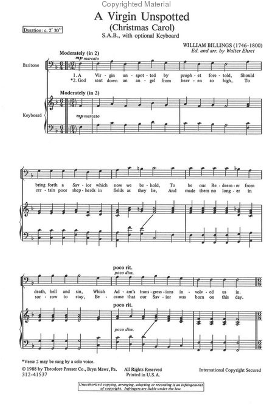 A Virgin Unspotted 3-Part scores gallery preview page 2