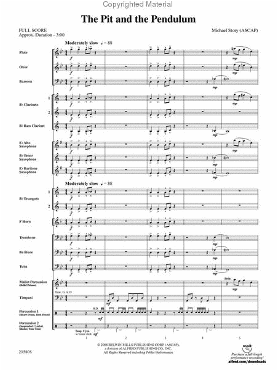 The Pit and the Pendulum Concert Band scores gallery preview page 2