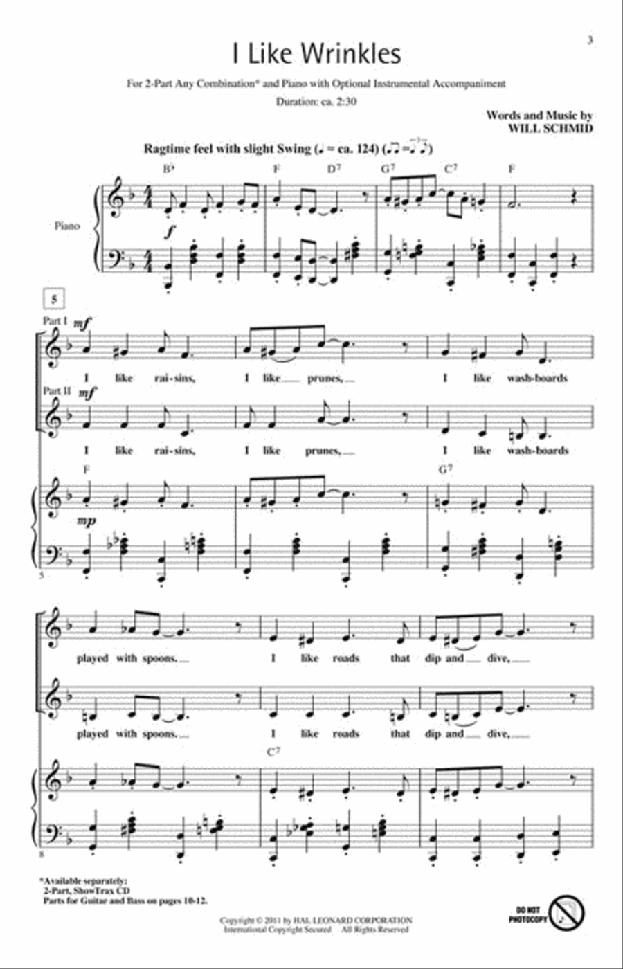 <br>Sheet music extract