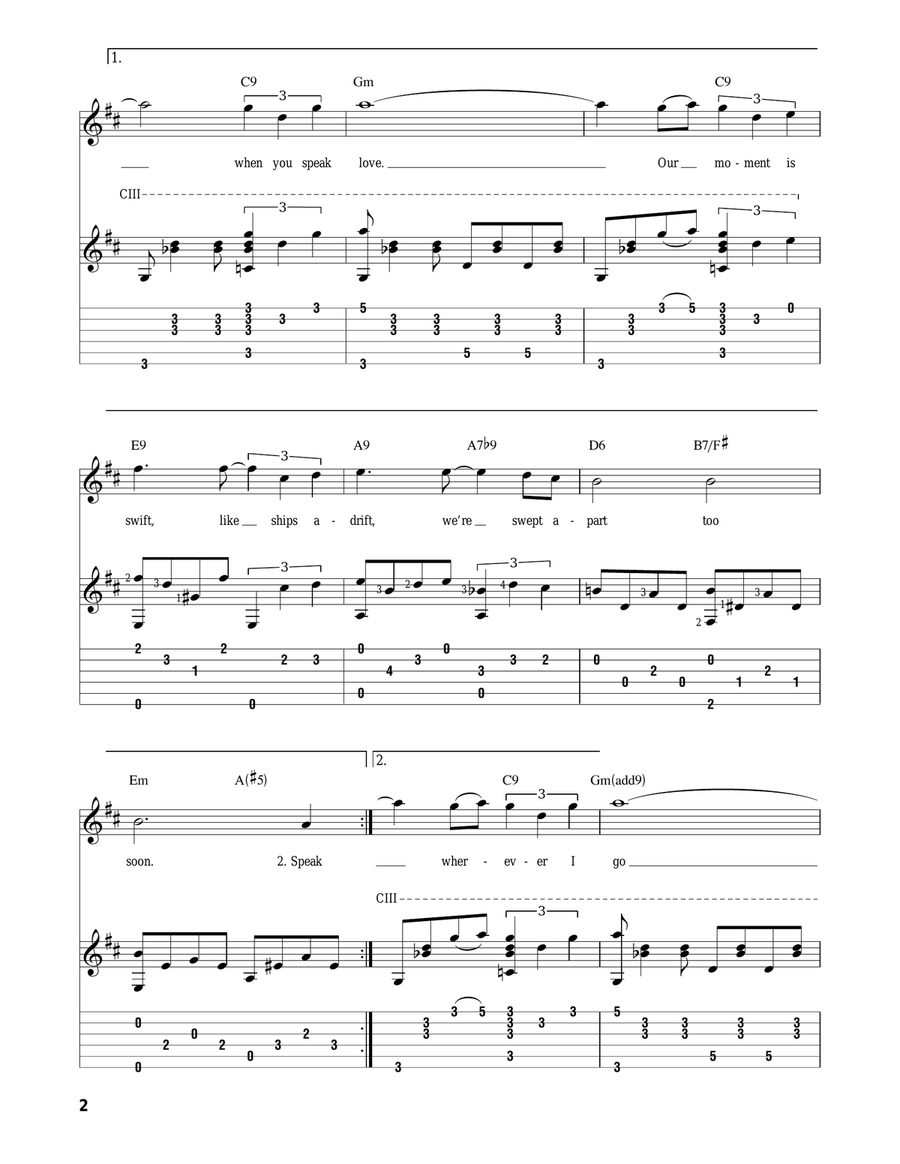 Speak Low Speak Low Electric Guitar scores gallery preview page 2