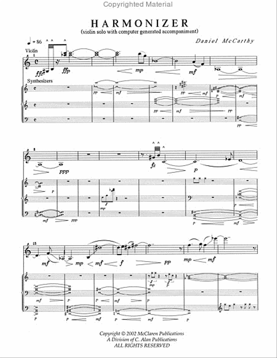 Harmonizer Violin Solo scores gallery preview page 2