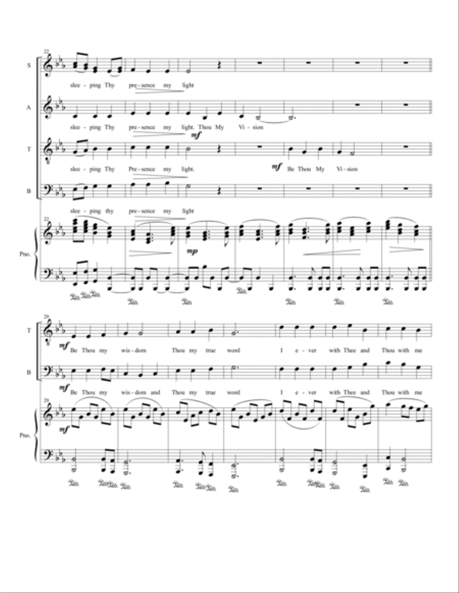 Be Thou My Vision 4-Part scores gallery preview page 2
