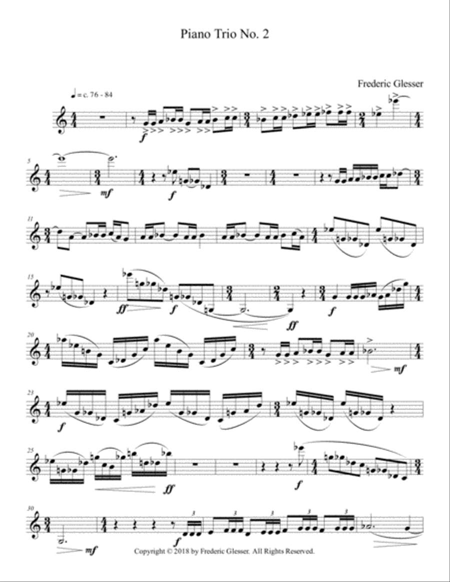 Piano Trio No. 2 Piano Trio No. 2 Piano Trio scores gallery preview page 2