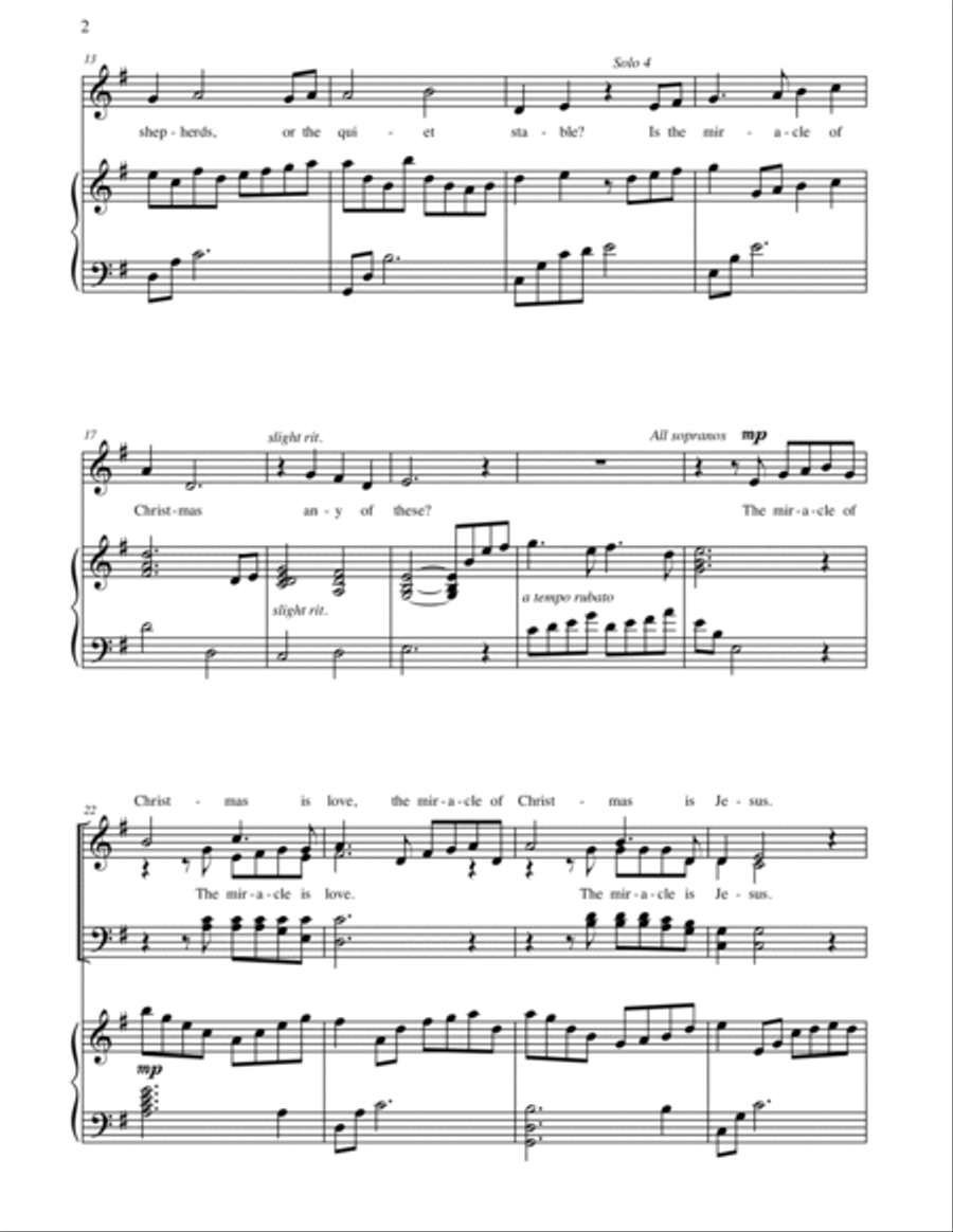 The Miracle of Christmas 4-Part scores gallery preview page 3