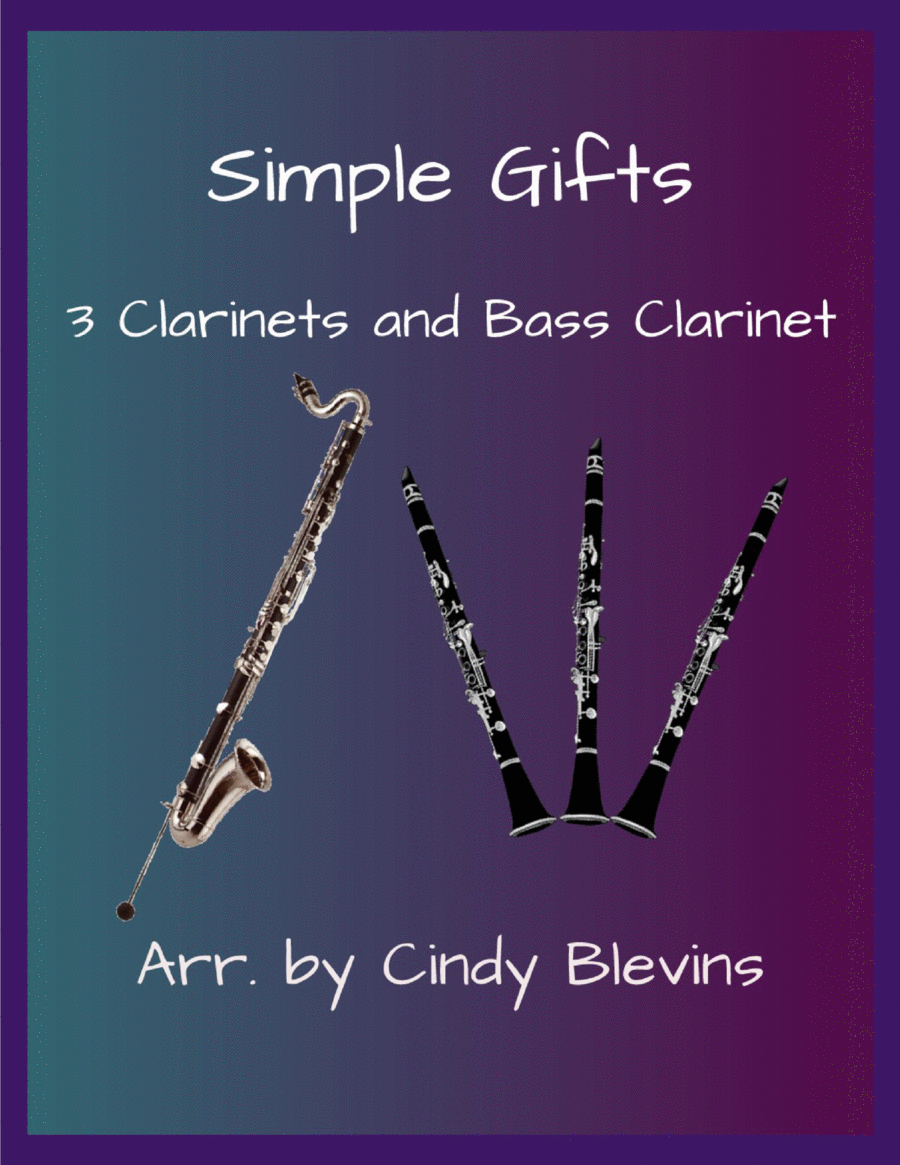 Simple Gifts, Three Clarinets and Bass Clarinet image number null