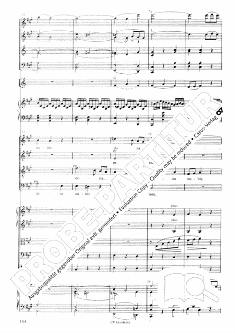 Mass in A Major (2 versions) STB scores gallery preview page 195