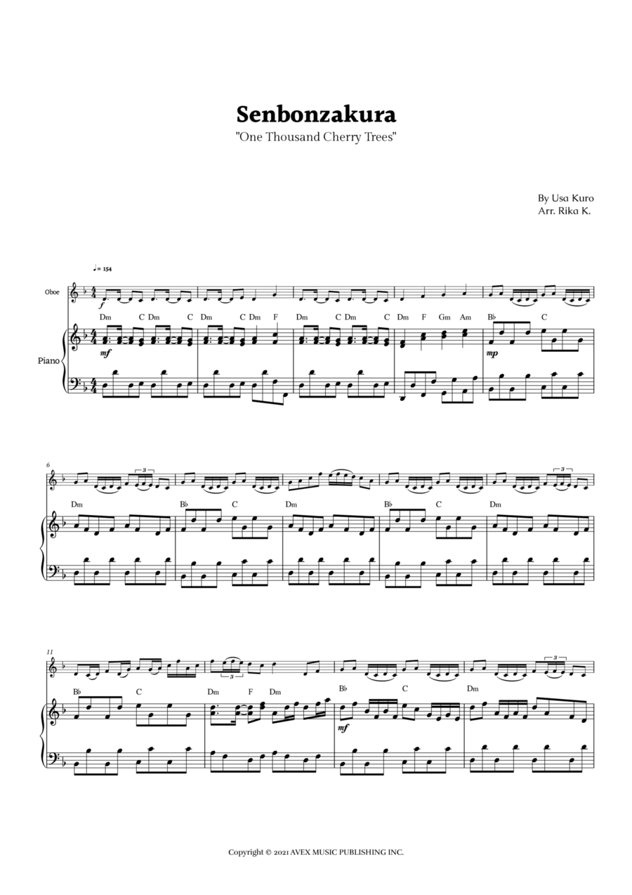 Senbonzakura Chamber Music scores gallery preview page 1