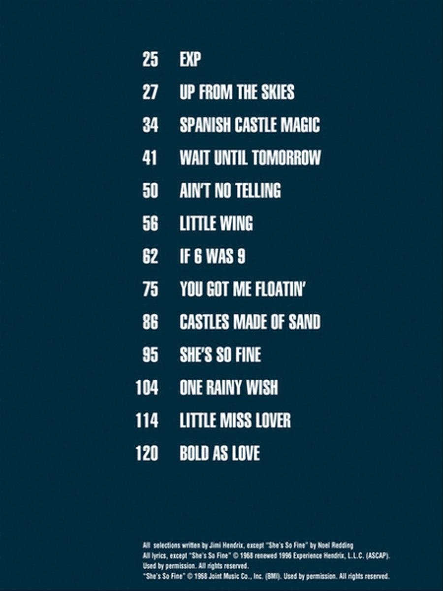 Jimi Hendrix – Axis: Bold As Love Electric Guitar scores gallery preview page 2