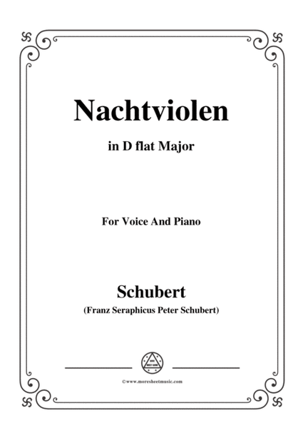 Schubert-Nachtviolen in D flat Major,for voice and piano image number null