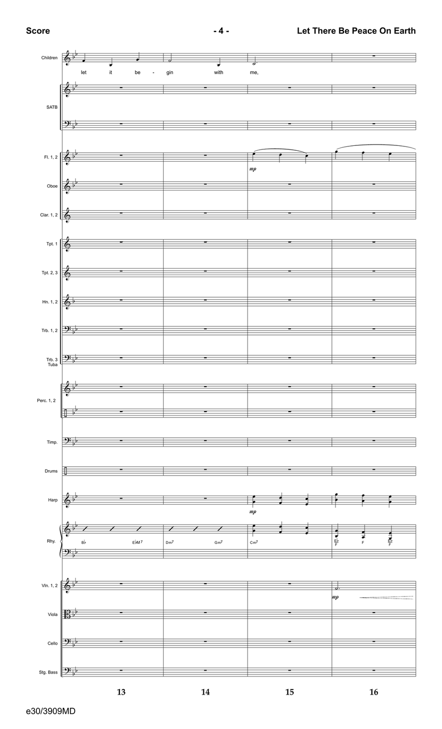 Let There Be Peace on Earth - Downloadable Orchestration Set of Parts scores gallery preview page 6
