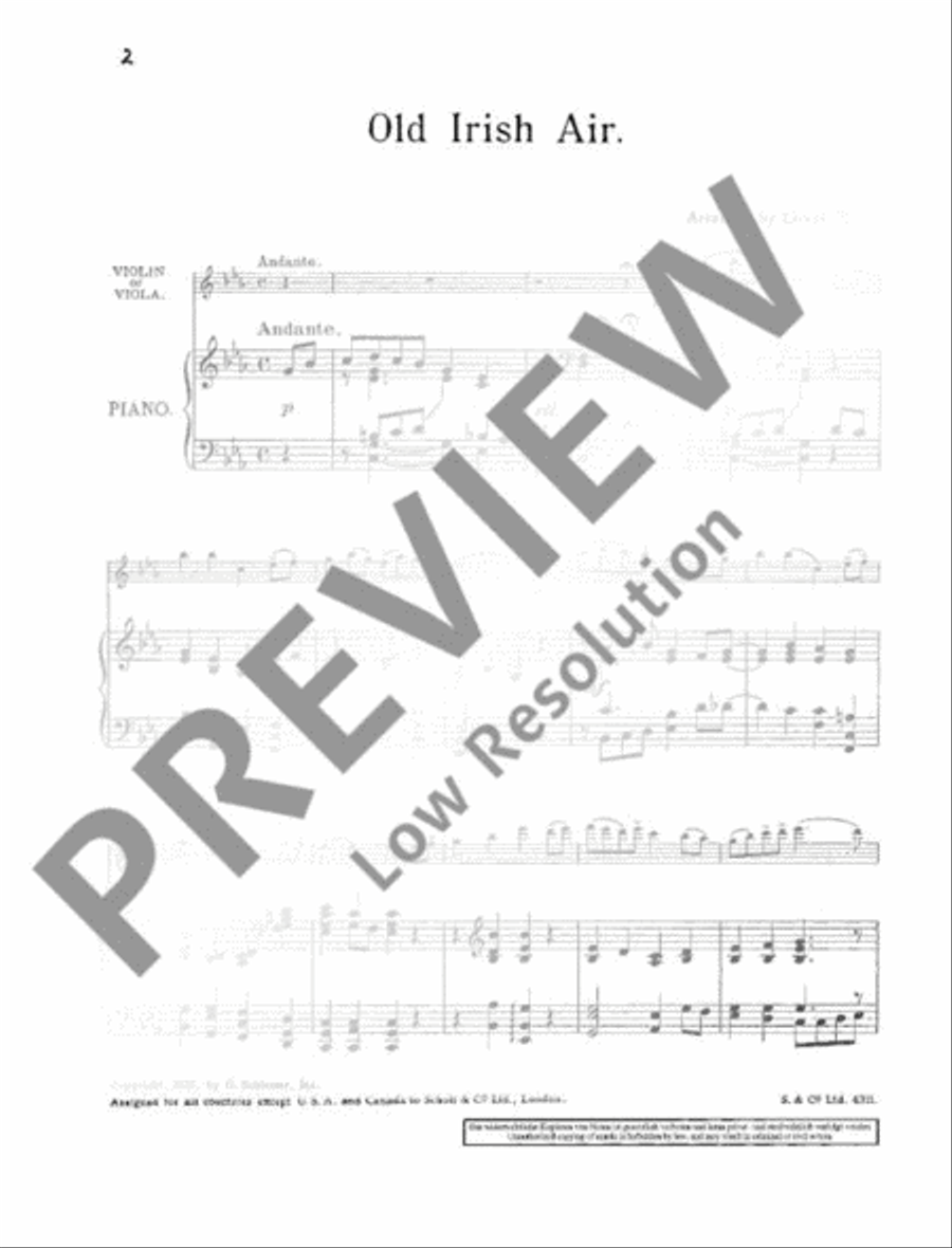 Old Irish Air Old Irish Air Viola scores gallery preview page 3