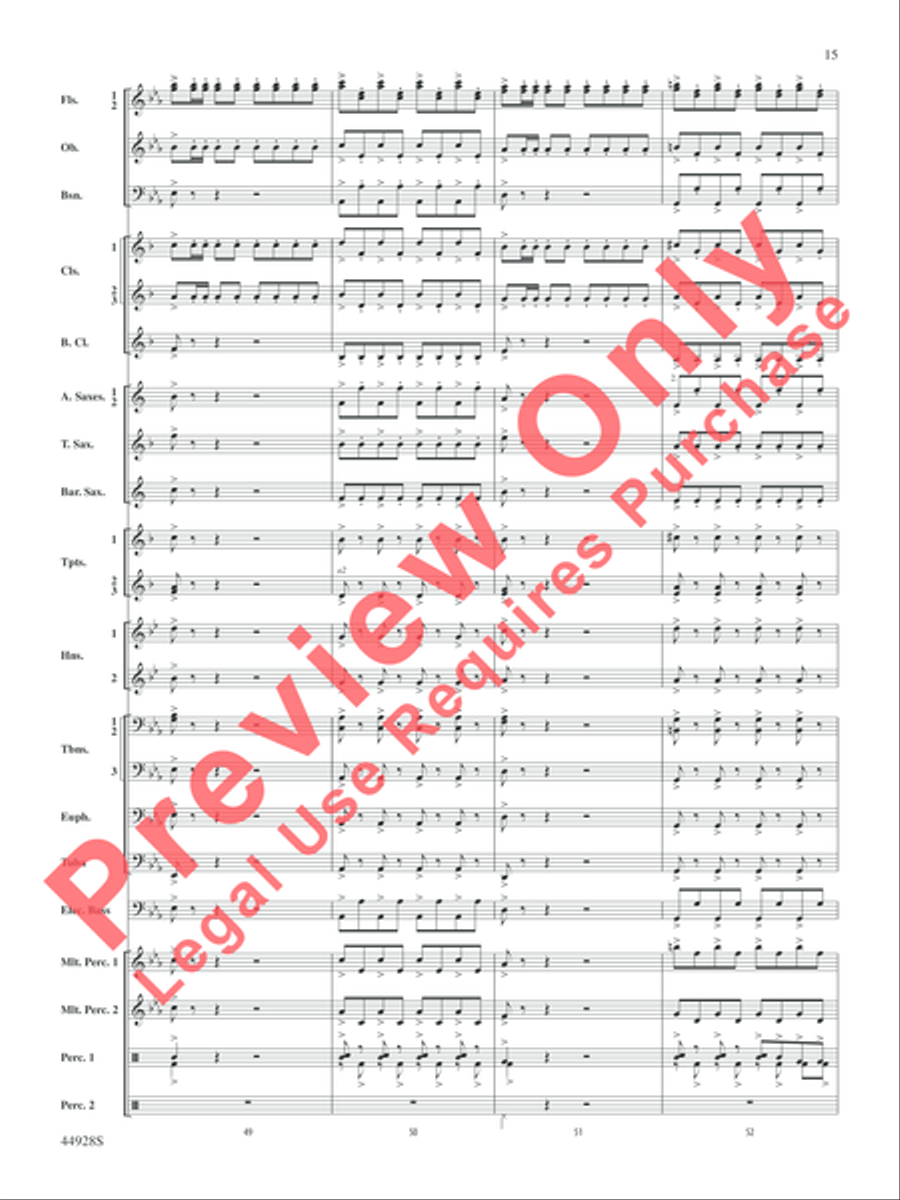 Dreams of Fireflies (On a Christmas Night) Concert Band scores gallery preview page 33