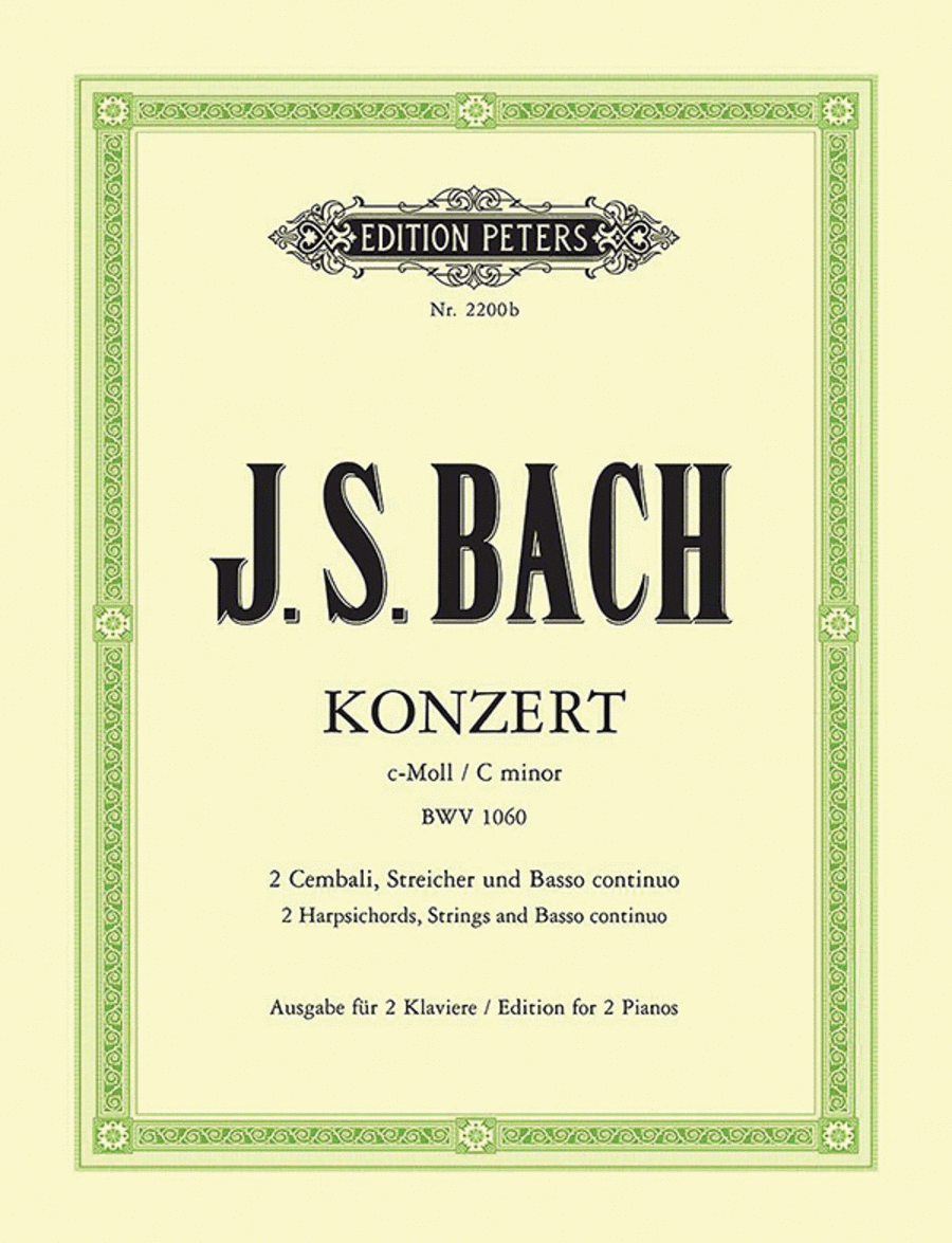 Johann Sebastian Bach: Concerto For Two Pianos