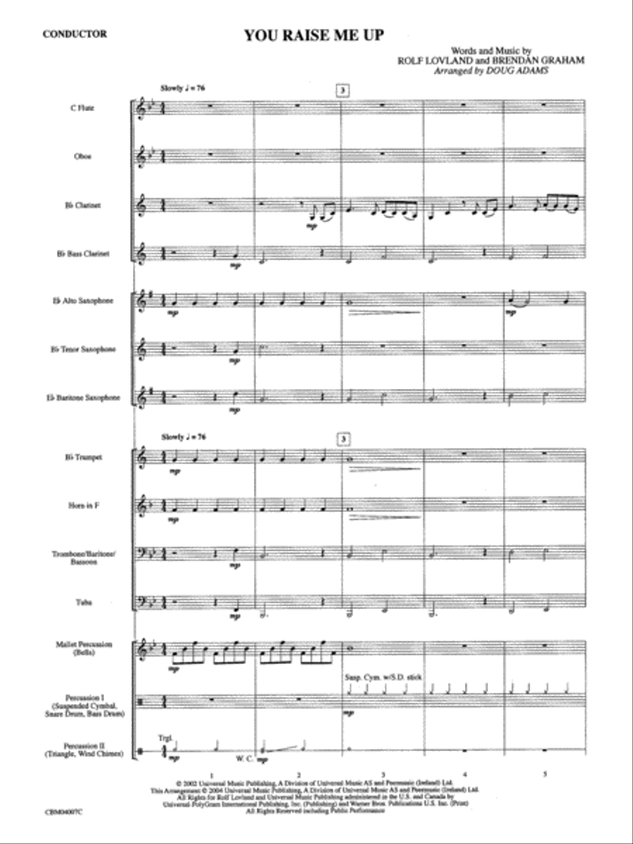 You Raise Me Up: Score Concert Band scores gallery preview page 2