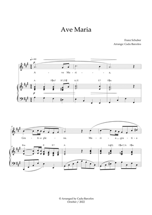 Book cover for Ave Maria - Schubert A Major Chords