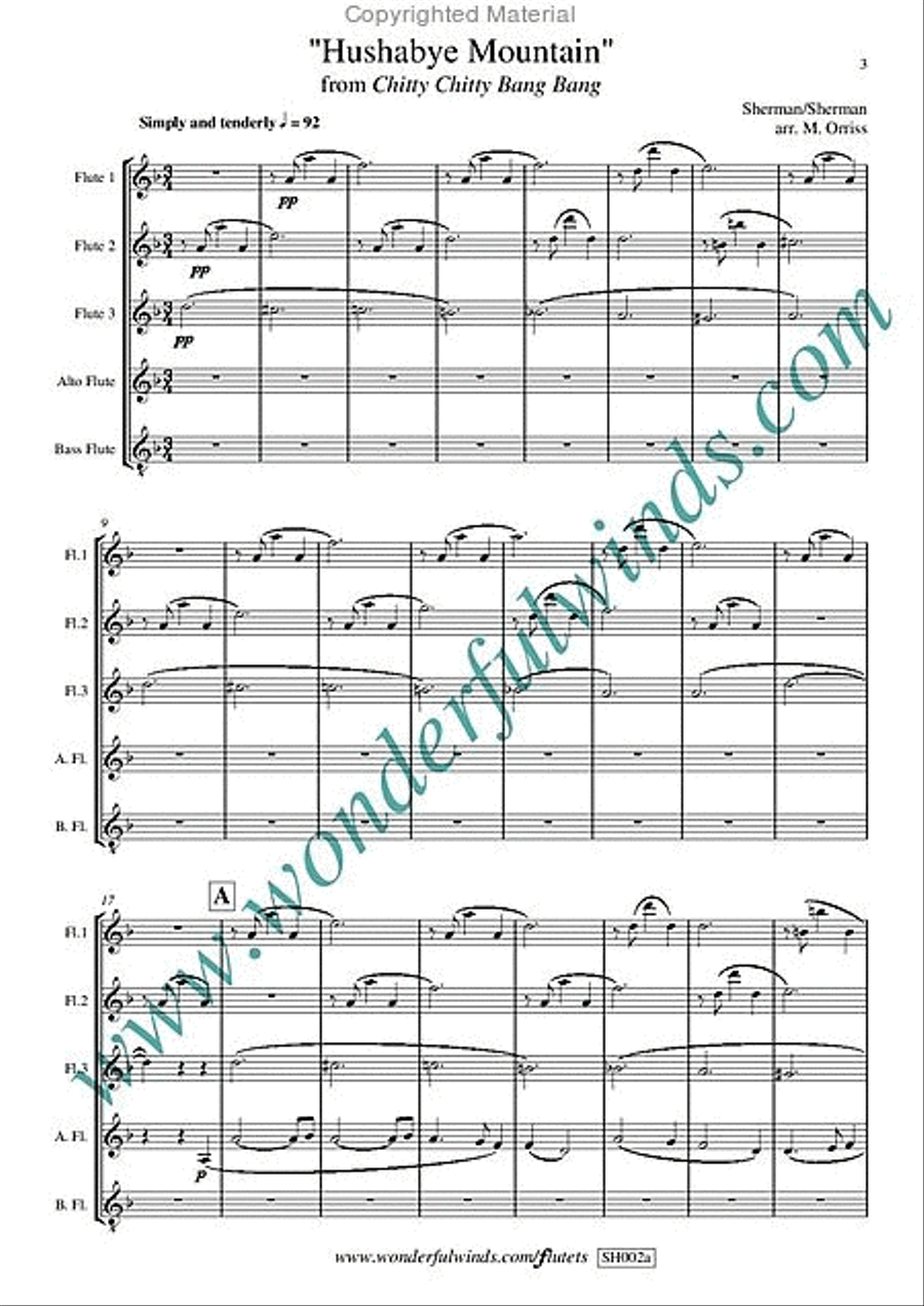 Hushabye Mountain Flute scores gallery preview page 2