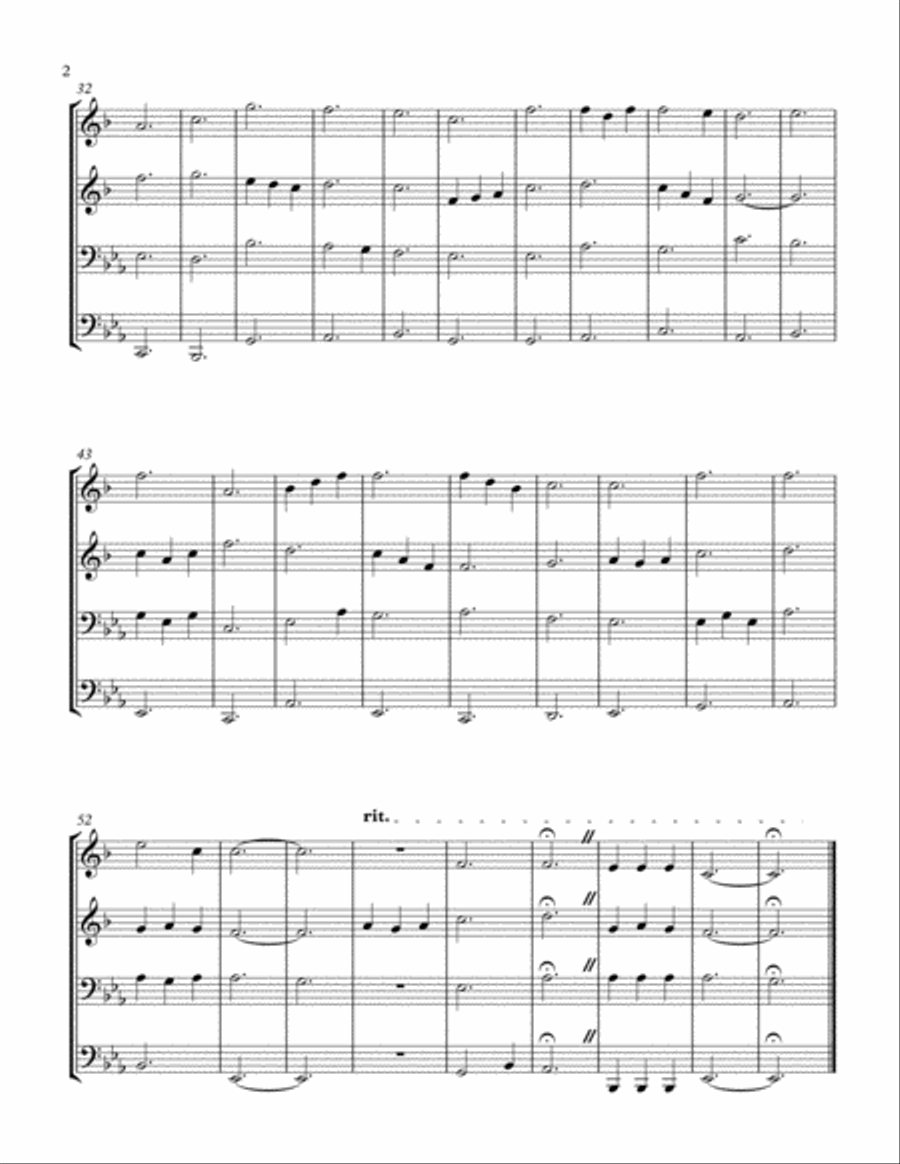 Morning Has Broken (Brass Quartet) Brass Quartet scores gallery preview page 2