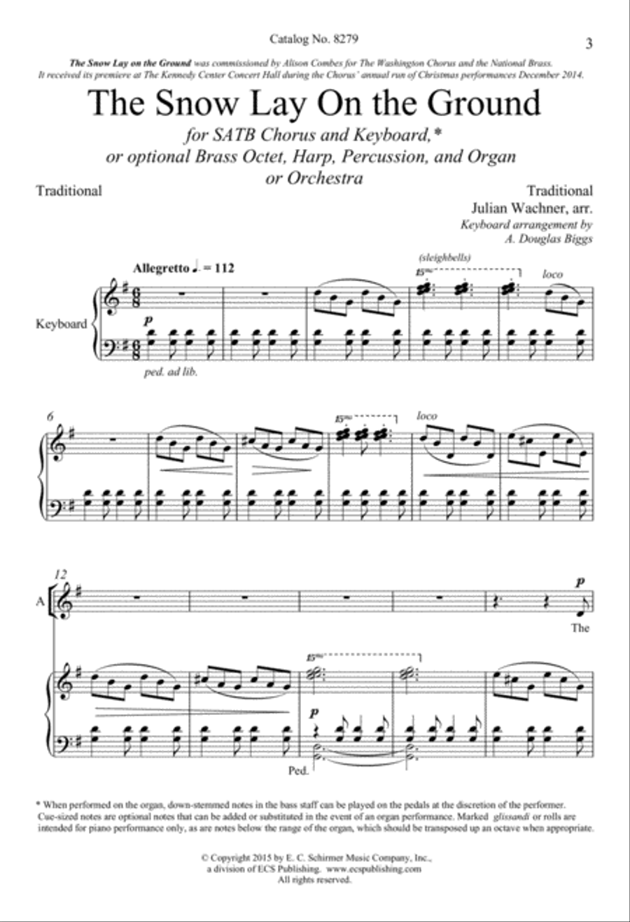 The Snow Lay On the Ground 4-Part scores gallery preview page 3