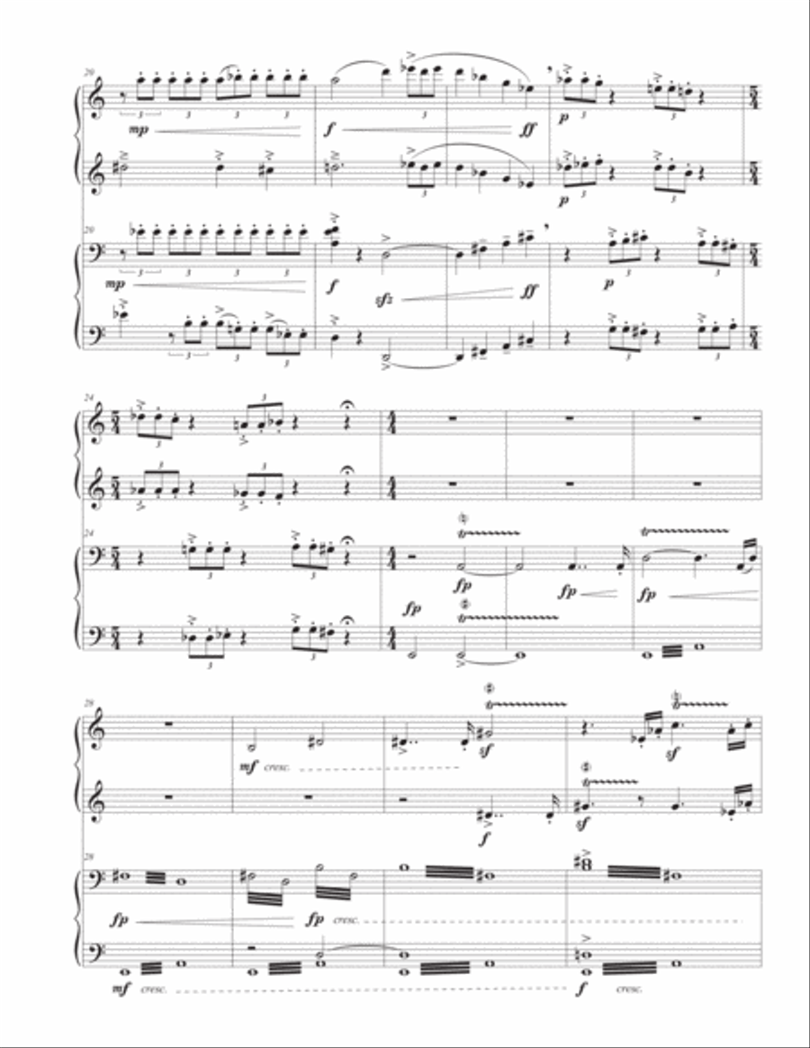 Beowulf: A Classical Melodrama in Four Scenes for Chorus, Soiloists and Piano 4-Part scores gallery preview page 4