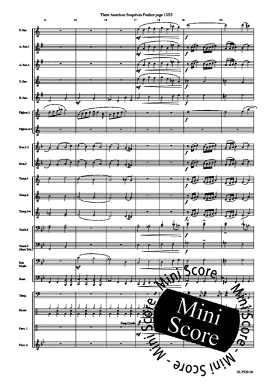 Three American Snapshots Three American Snapshots Fanfare Band scores gallery preview page 19