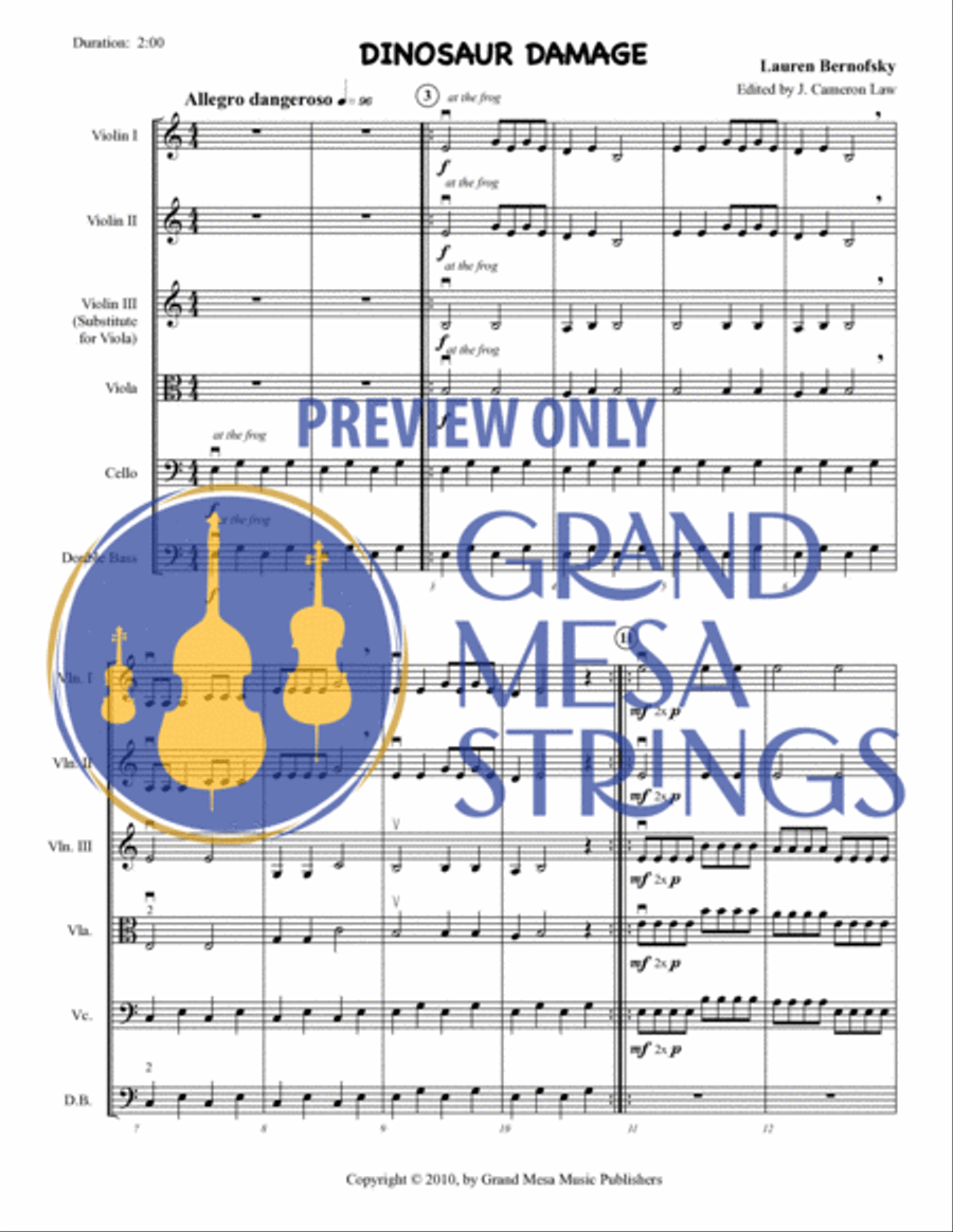 Dinosaur Damage Dinosaur Damage String Orchestra scores gallery preview page 2