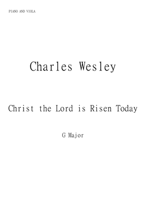 Christ the Lord Is Risen Today (Jesus Christ is Risen Today) for Viola and Piano in G major. Interme