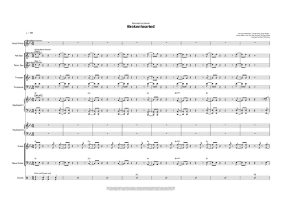 Brokenhearted Brokenhearted Tenor Saxophone scores gallery preview page 1