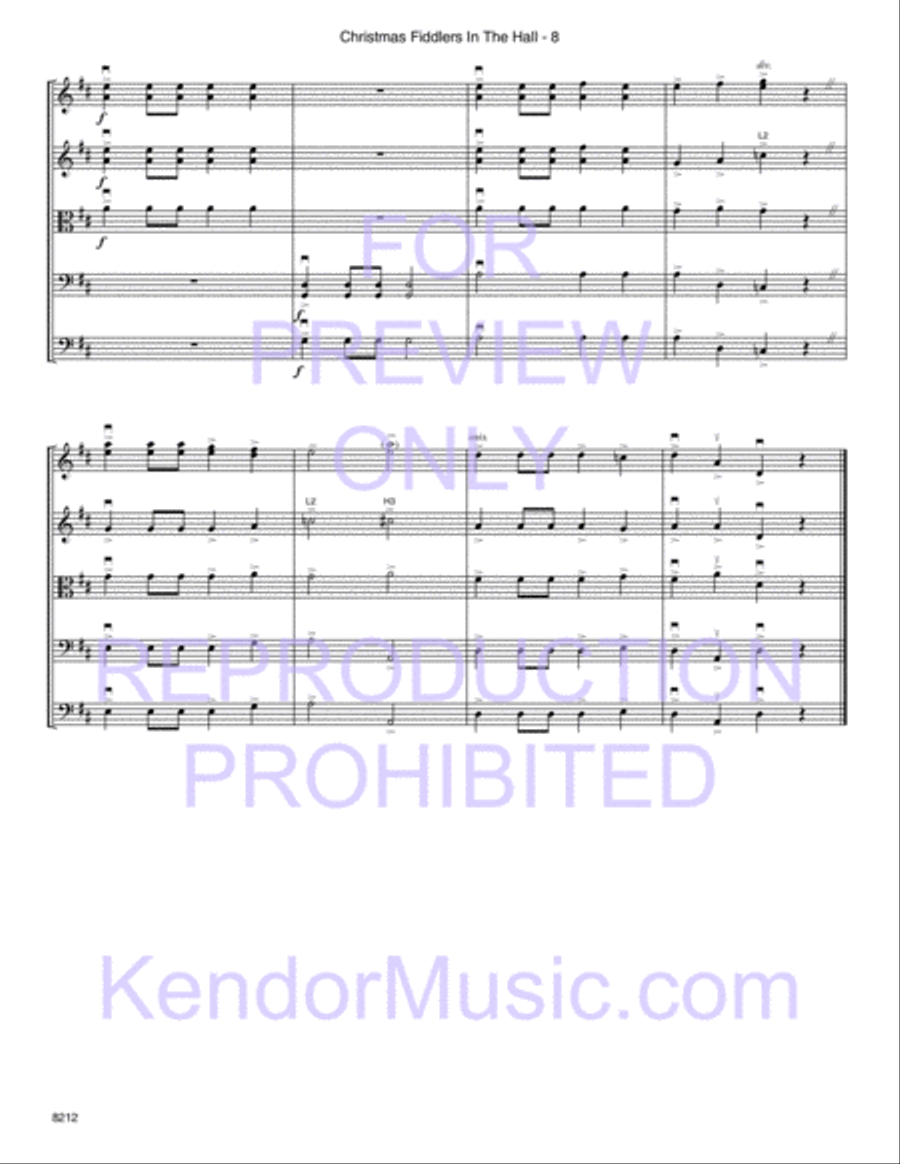 Christmas Fiddlers In The Hall String Orchestra scores gallery preview page 9