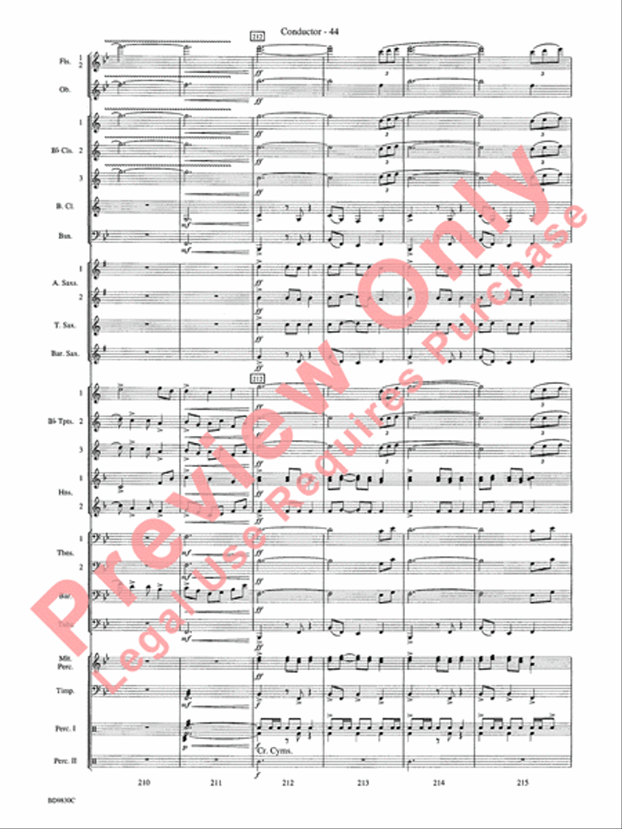 The Spirit of Orpheus (A Sinfonian Celebration) Concert Band scores gallery preview page 47