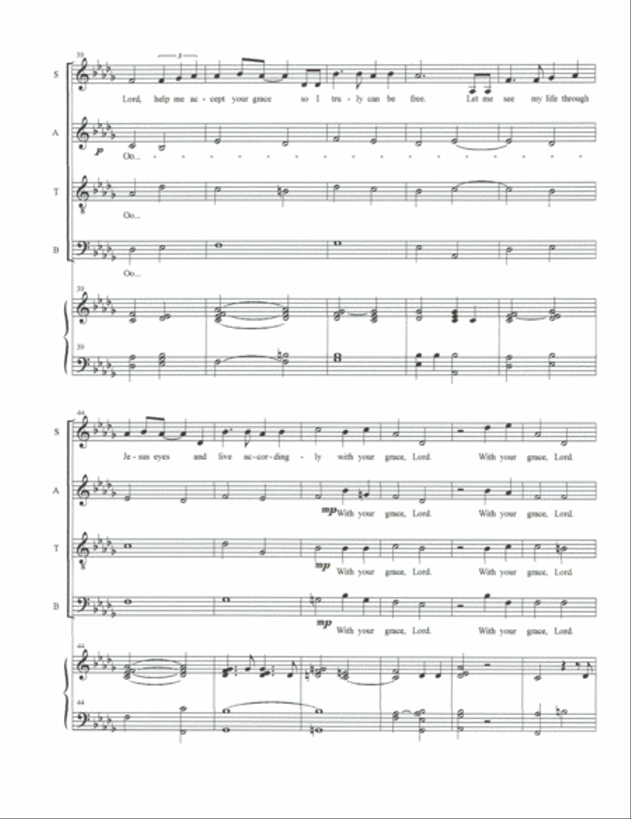 With Your Grace 4-Part scores gallery preview page 4