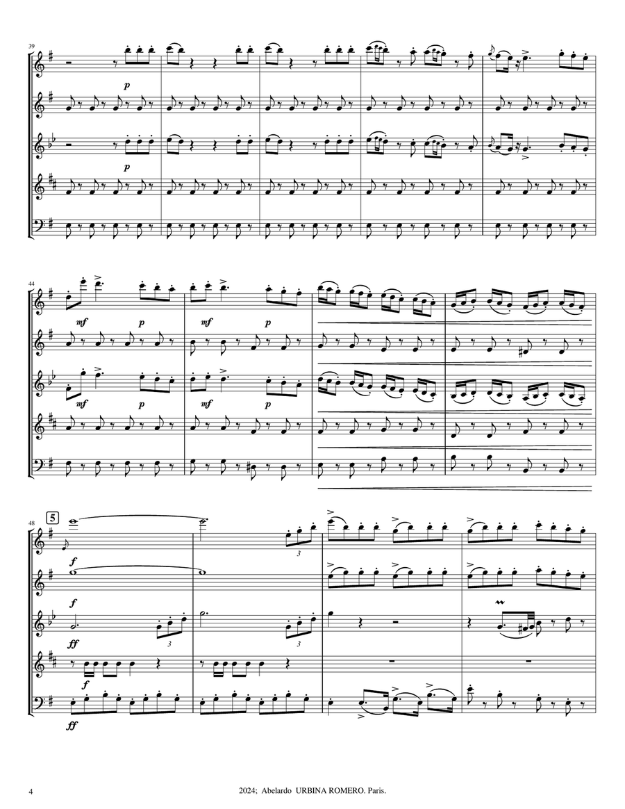 The Barber of Seville (Il barbiere di Siviglia) Overture - Wind Quintet Woodwind Quintet scores gallery preview page 4