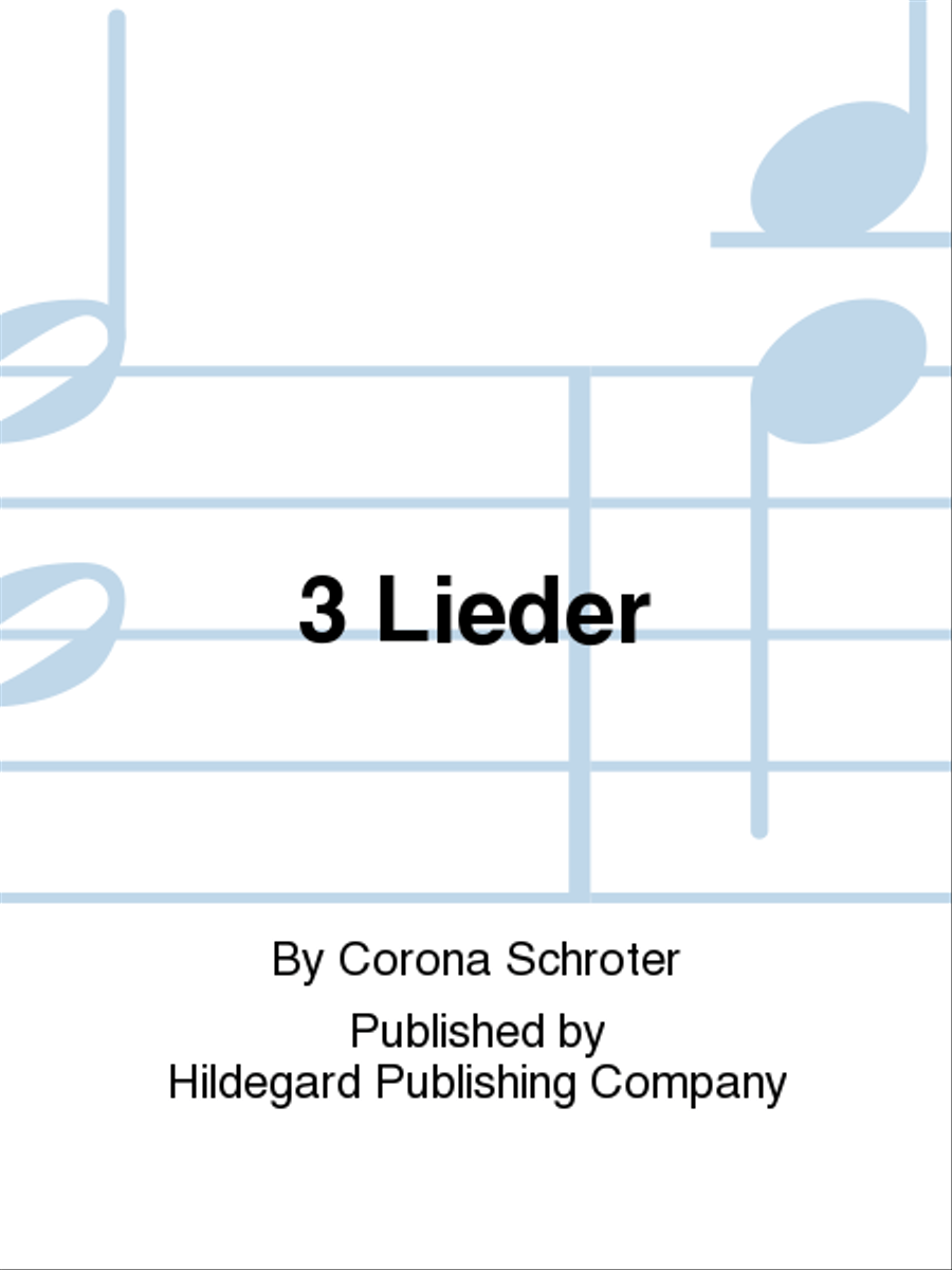 3 Lieder 3 Lieder Chamber Music scores gallery preview page 1