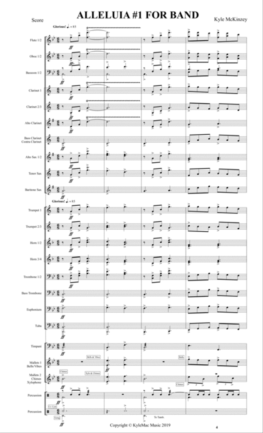 Alleluia No. 1 For Band Alleluia No. 1 For Band Concert Band scores gallery preview page 2