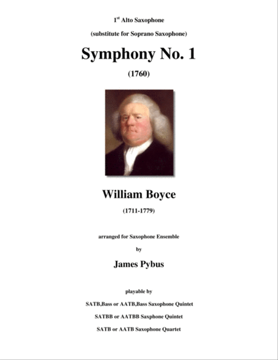 Symphony No 1 Saxophone Quintet scores gallery preview page 4