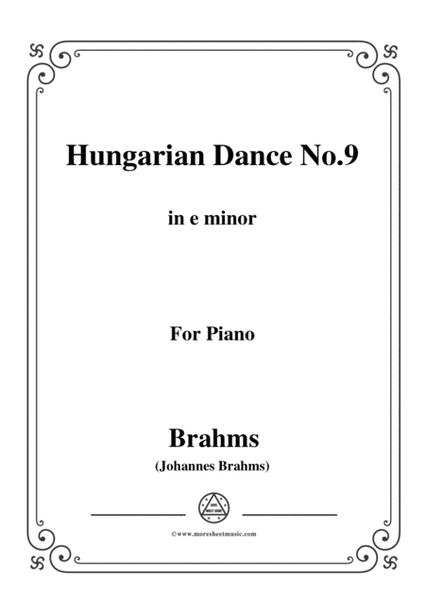 Brahms-Hungarian Dance No.9 in e minor,for piano image number null